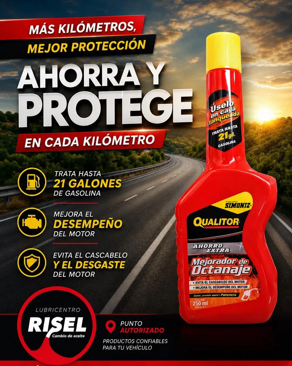Qualitor Mejorador de Octanaje, aditivo para gasolina 250 ml